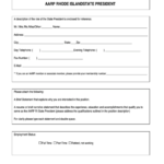 Aarp Rhode Island State President Application For Candicacy Printable