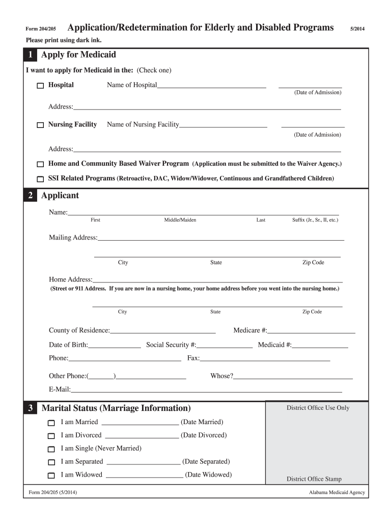 Alabama Form Medicaid Application Fill Out And Sign Printable PDF 