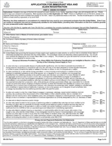 ds 260 visa application form