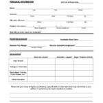 Blank Job Application Form Samples Download Free Forms Templates In