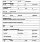 Blank Rental Application Forms Templates Word PDF