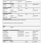 Blank Rental Application Forms Templates Word PDF