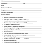 Dog Adoption Application Printable Pdf Download