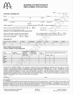 Fillable Mcdonalds Application Form Printable Pdf Download Printable Fillable Mcdonalds Application Form Printable Pdf Download Printable