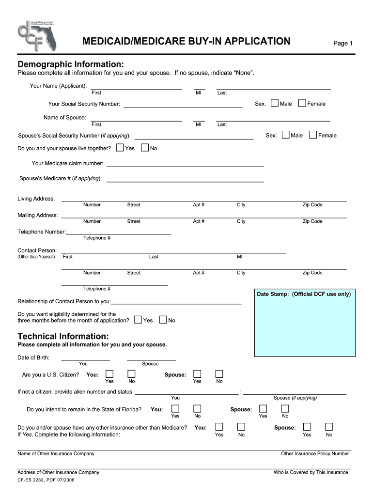 Florida Medicaid Application Fill Out And Sign Printable PDF Template 