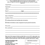 Food Bank Application Form Fill Online Printable Fillable Blank
