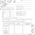 Free Printable Forever 21 Job Application Form