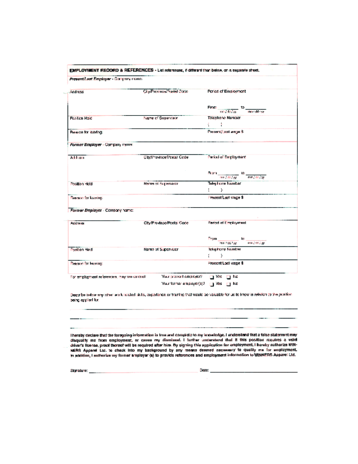 Free Printable Home Depot Job Application Form Page 7