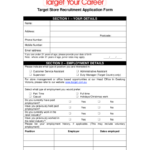 Free Printable Target Job Application Form