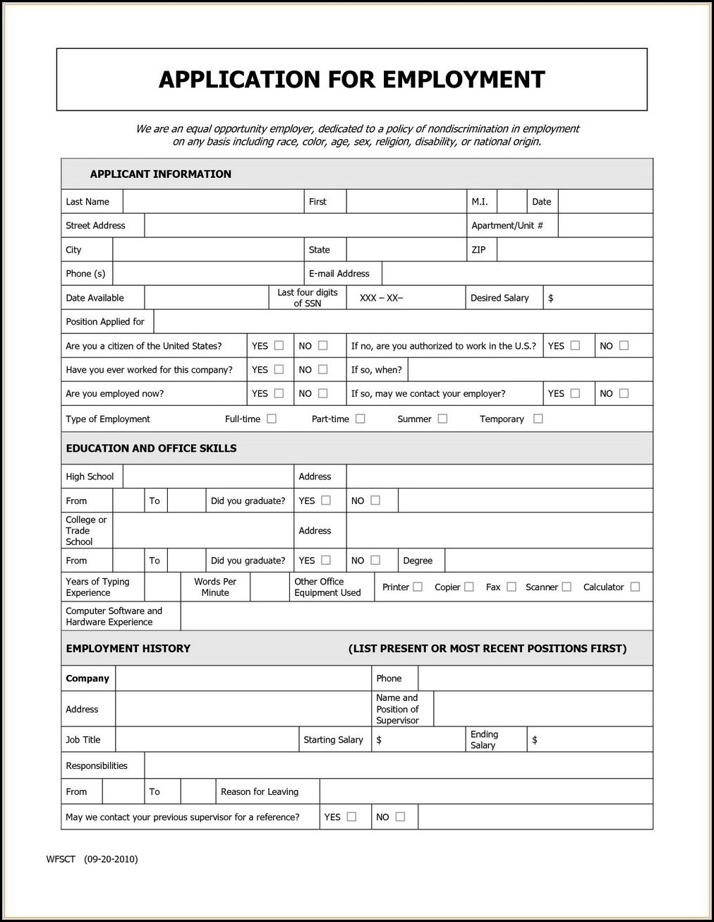 Generic Job Application Printable Free Template Business PSD Excel Generic Job Application Printable Free Template Business PSD Excel