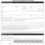Jamba Juice Application Pdf Fill Online Printable Fillable Blank