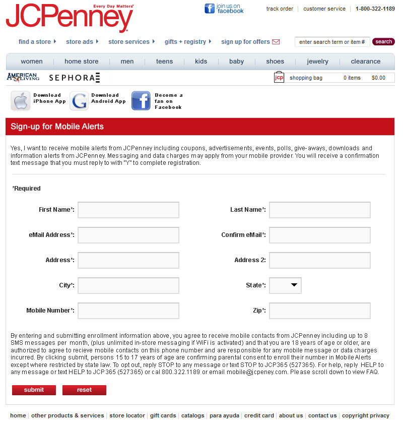 Job Application Form Jcpenney Employment Application