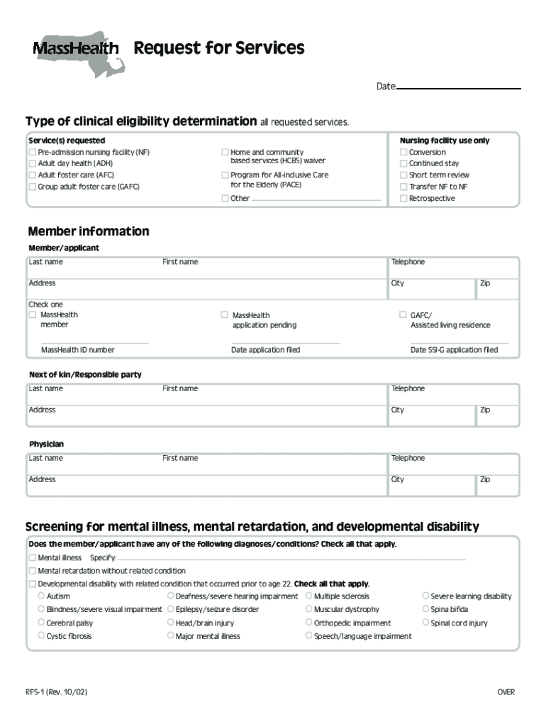 MA MassHealth PCA 1 Application 2010 2021 Fill And Sign Printable 