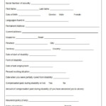 Sample Disability Application Form Free Premium Templates