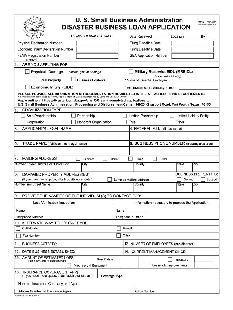 Sba Form 5 Fill Online Printable Fillable Blank PdfFiller