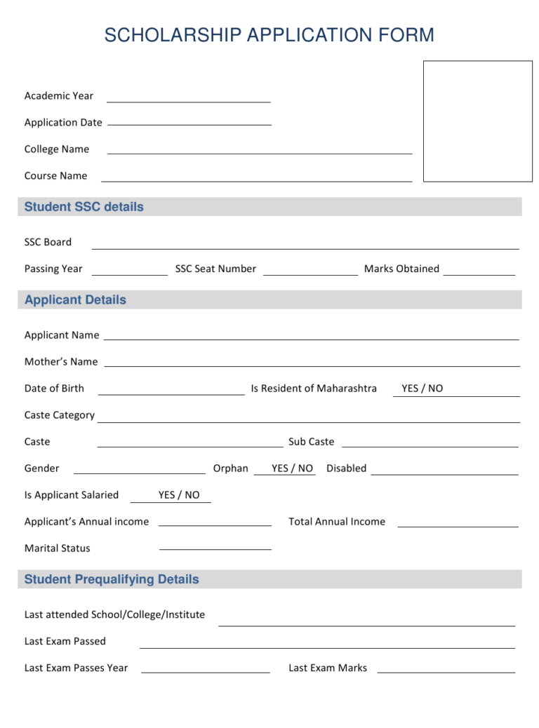 Scholarship Application Form Download Printable PDF Templateroller Scholarship Application Form Download Printable PDF Templateroller