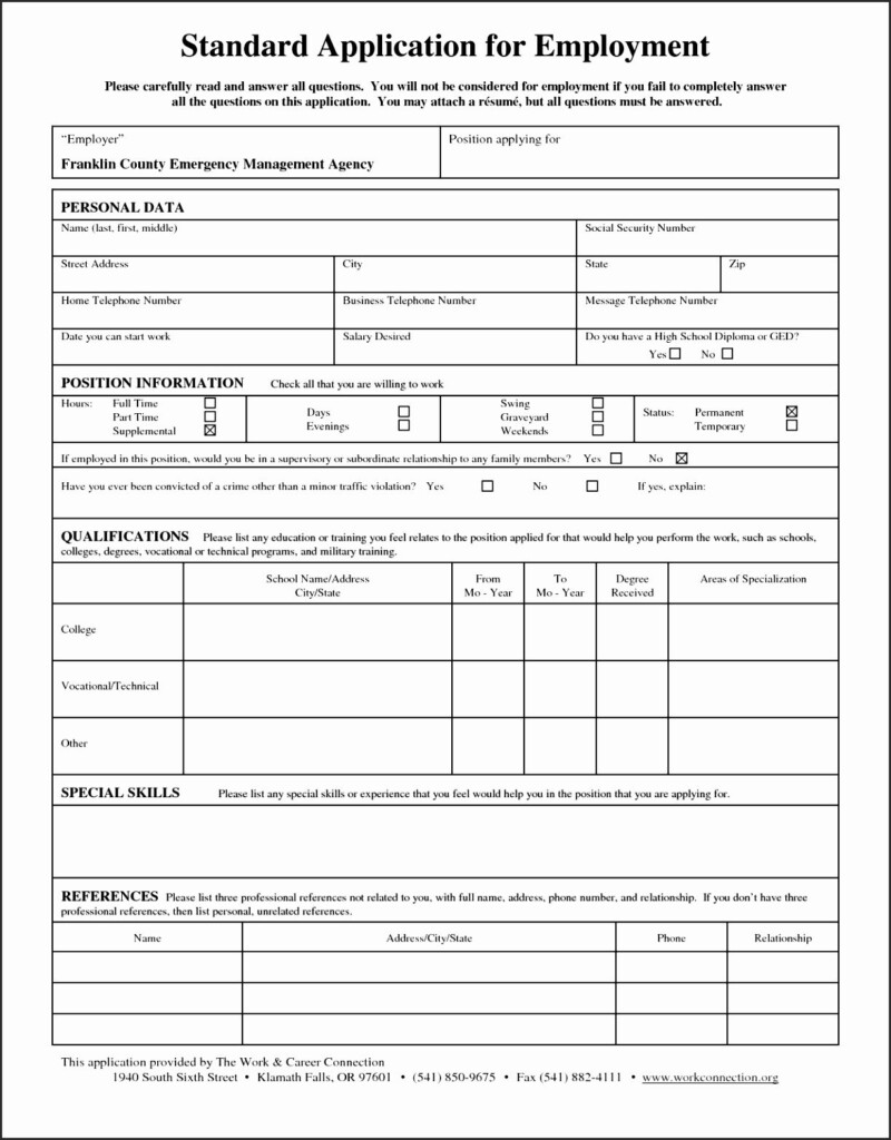 Standard Job Application Form Printable Isoiz Luxury Best S Of Standard 