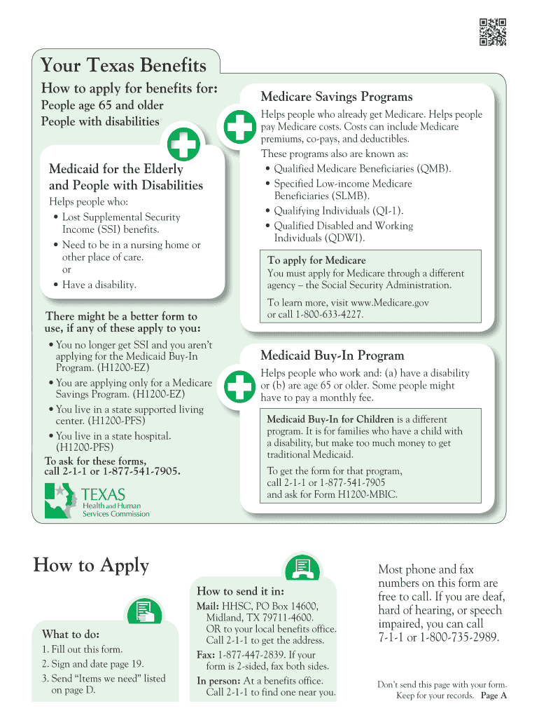 Texas Medicaid Application Pdf 2020 Fill And Sign Printable Template 