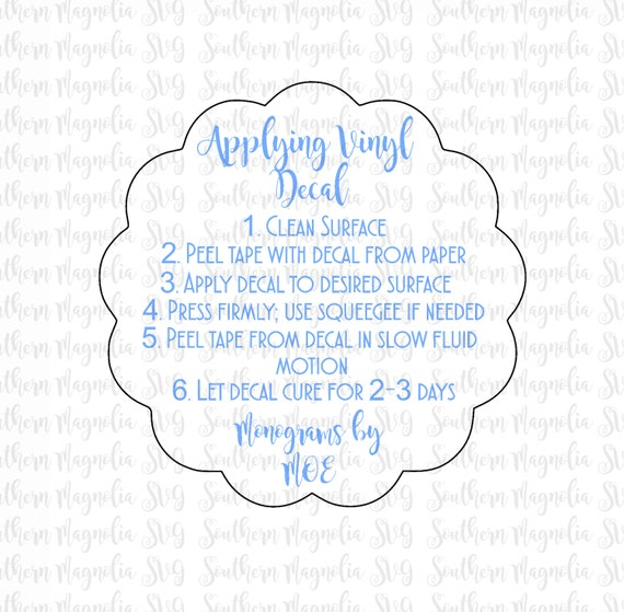 Vinyl Application Instructions Scalloped Circle Print And